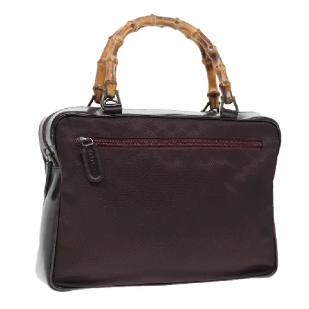 Gucci Vintage Pre-owned Leather handbags Brown Dames