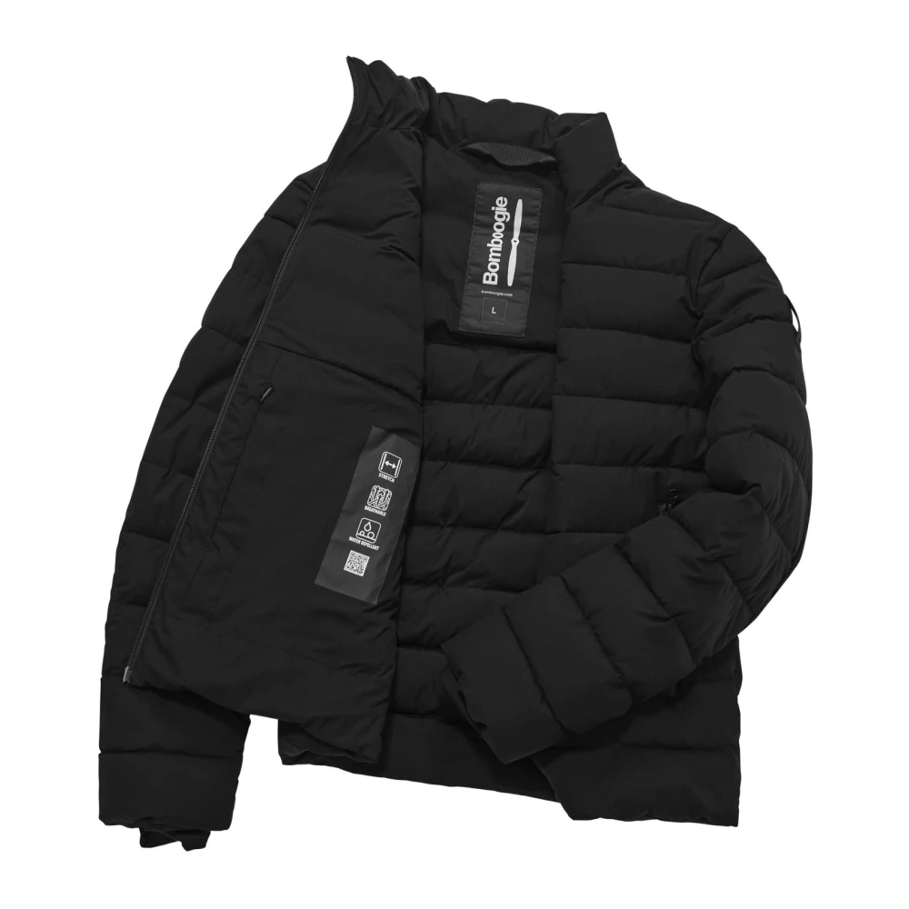 BomBoogie Stretch Donsjas met Opstaande Kraag Black Heren