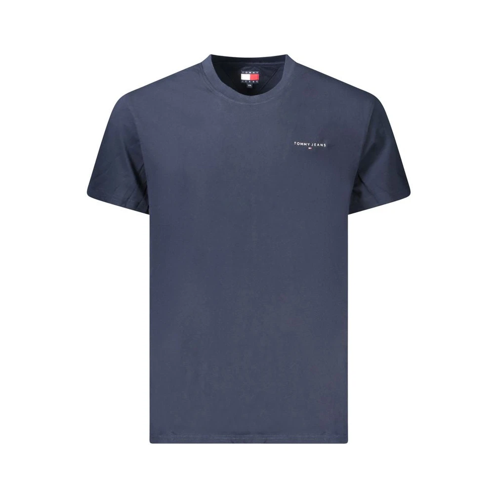 Tommy Jeans Herren Dunkelblau T-Shirt Linear Chest Dm0dm21780 Slim Klein - Bild 4