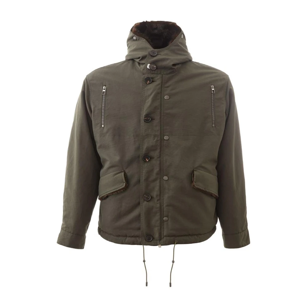 Lardini Elegante Army Jacket Katoen Mannen Green Heren