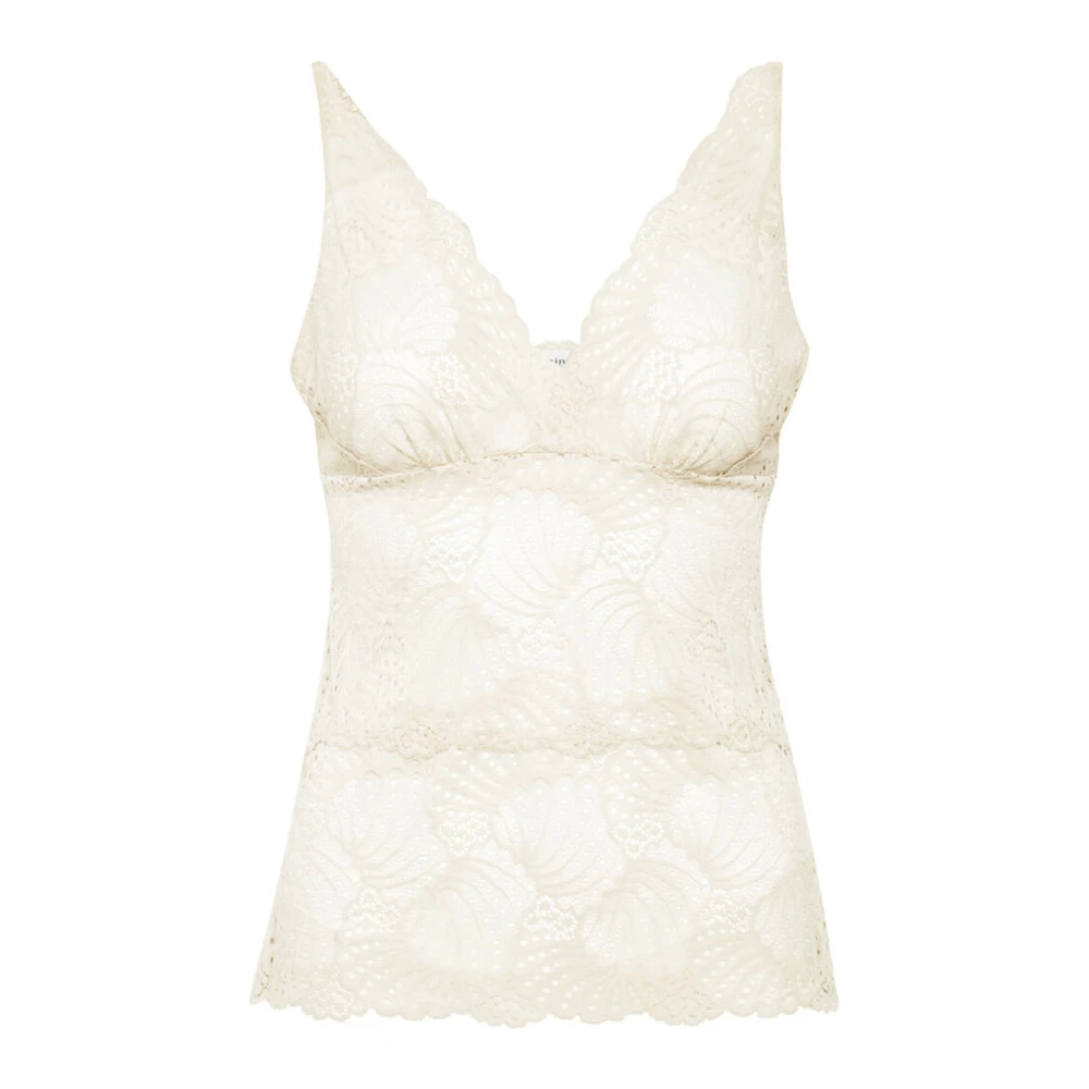 Saint Tropez DaisySZ Kant Top Ice White Dames