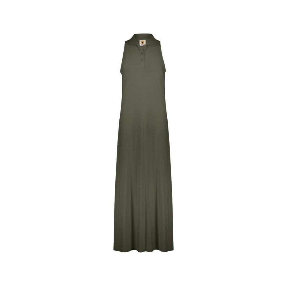 Ciesse Piumini Zomerse lange jurk met polokraag Green Dames
