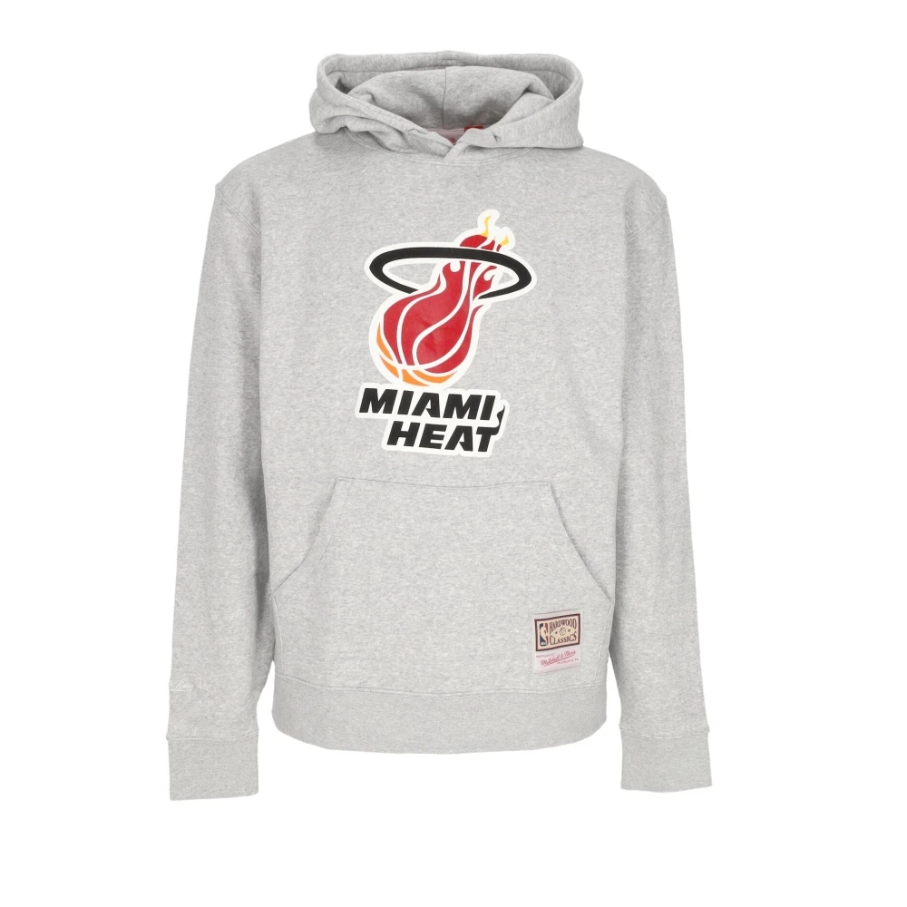 Mitchell & Ness Miami Heat Logo Hoodie Gray Heren