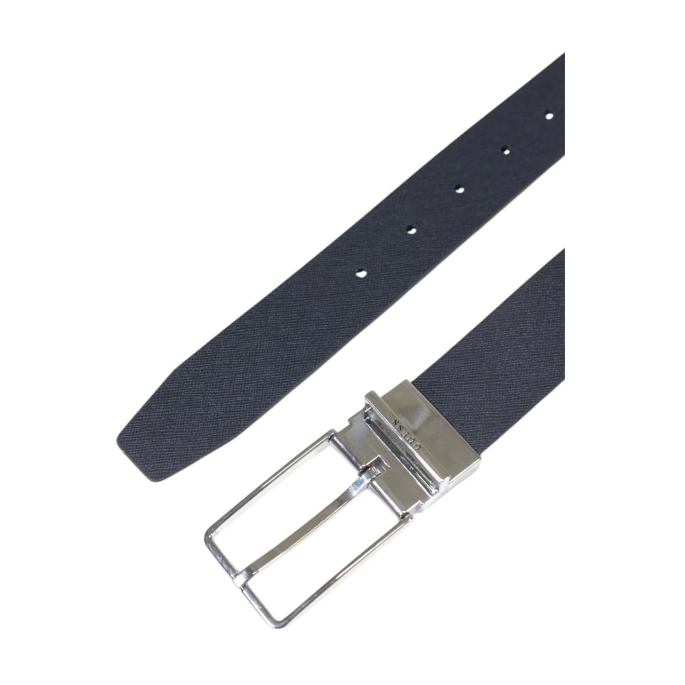 Guess Klassieke leren riem met gespsluiting Black Heren