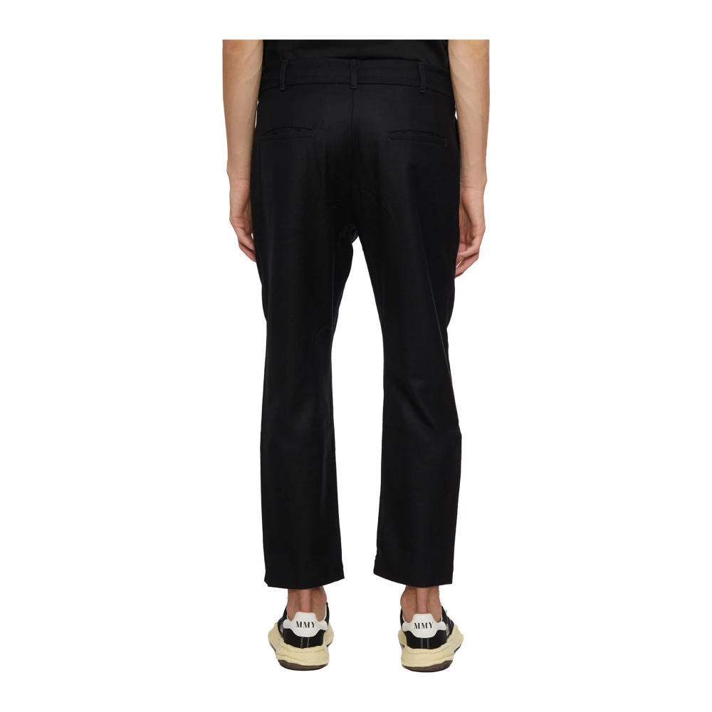 Andrea Ya aqov Wollen Cropped Broek Black Heren