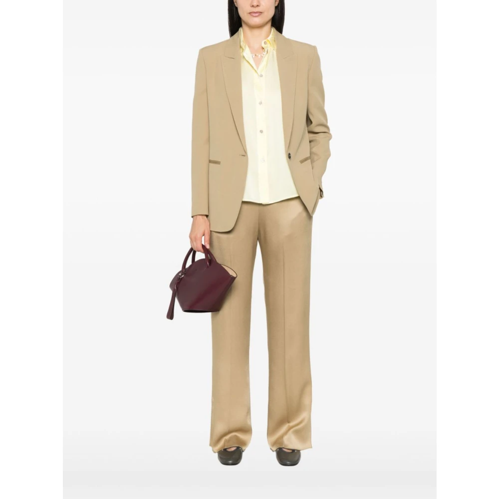 Forte Satin Regular Jas Beige Dames