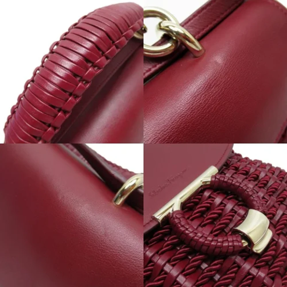 Salvatore Ferragamo Pre-owned Fabric handbags Red Dames