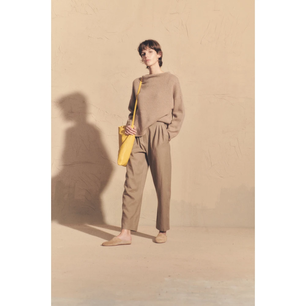 Cortana Nima alpaca kasjmier en nerts zijde oversized trui Brown Dames