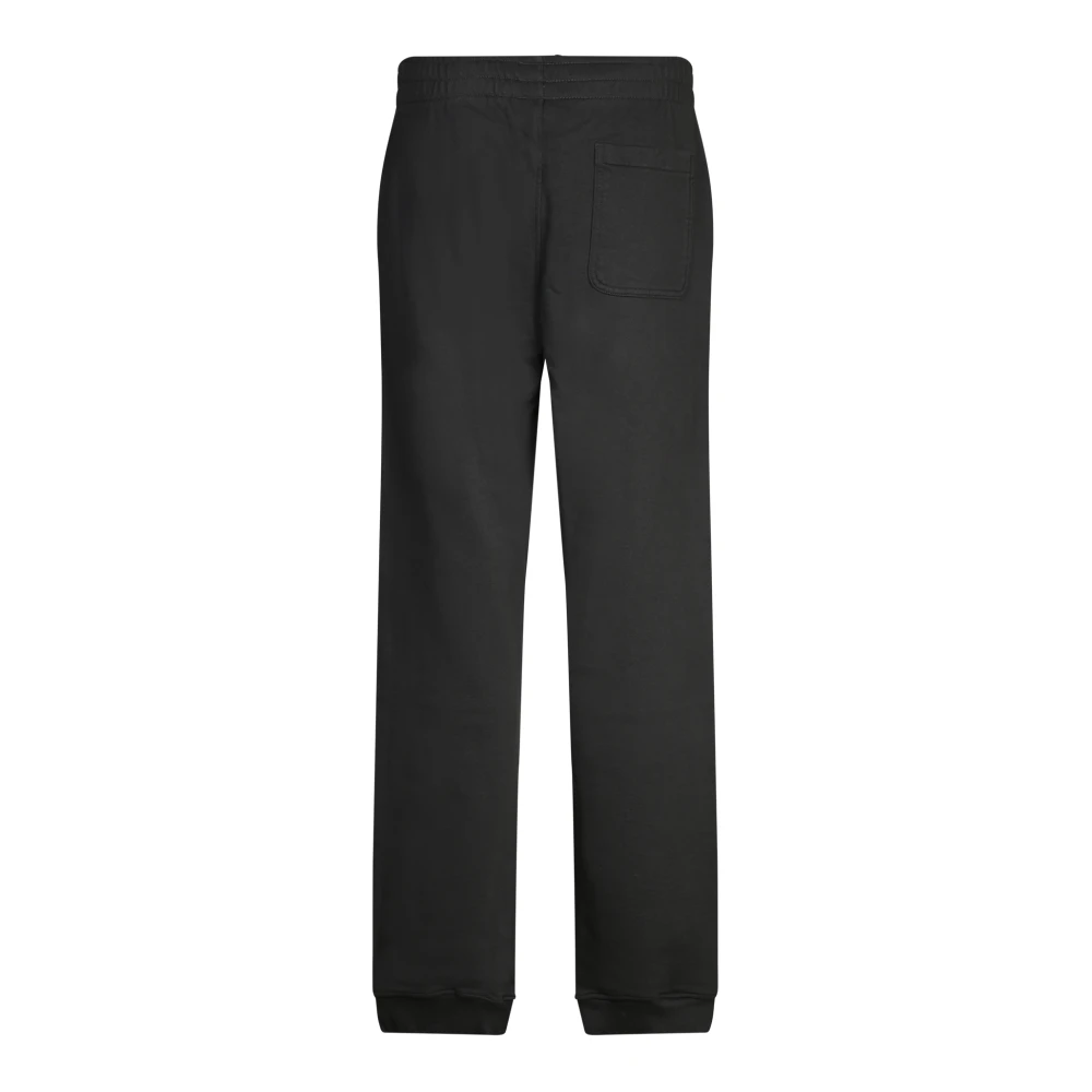 Maison Kitsuné Zwarte Vossen Detail Katoenen Broek Black Heren