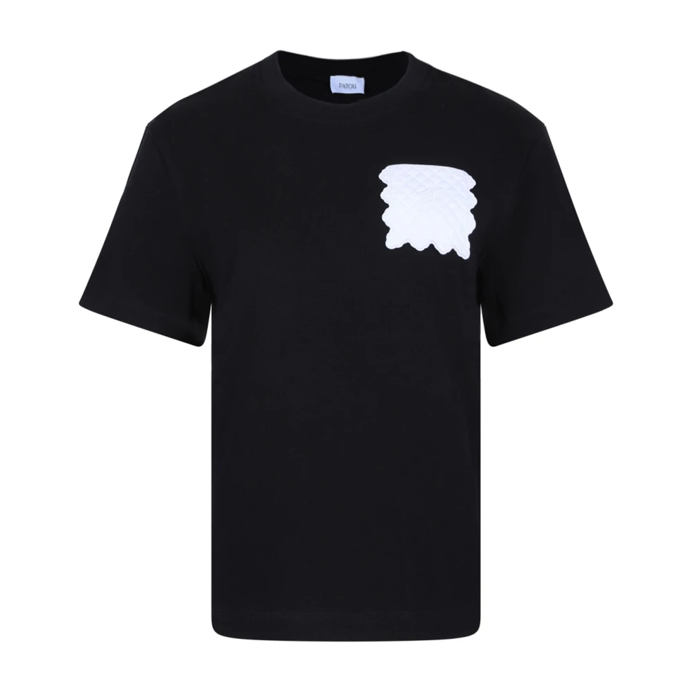Patou Gewatteerd Zak T-Shirt Zwart Black Dames