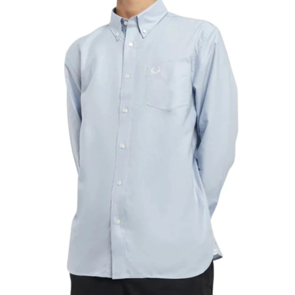 Fred Perry Clear Blue Oxford Overhemd Blue Heren