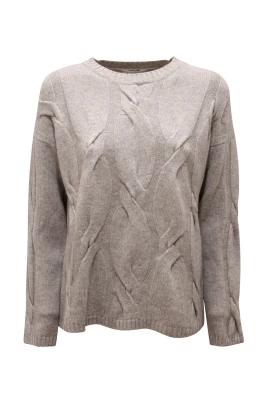 Girocollo a Treccia Sweater