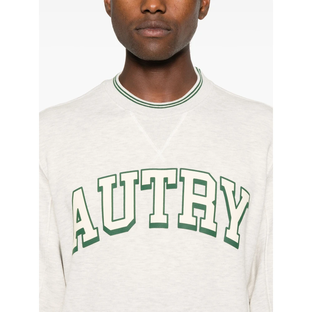 Autry Girocollo Logo College Sweatshirt White Heren