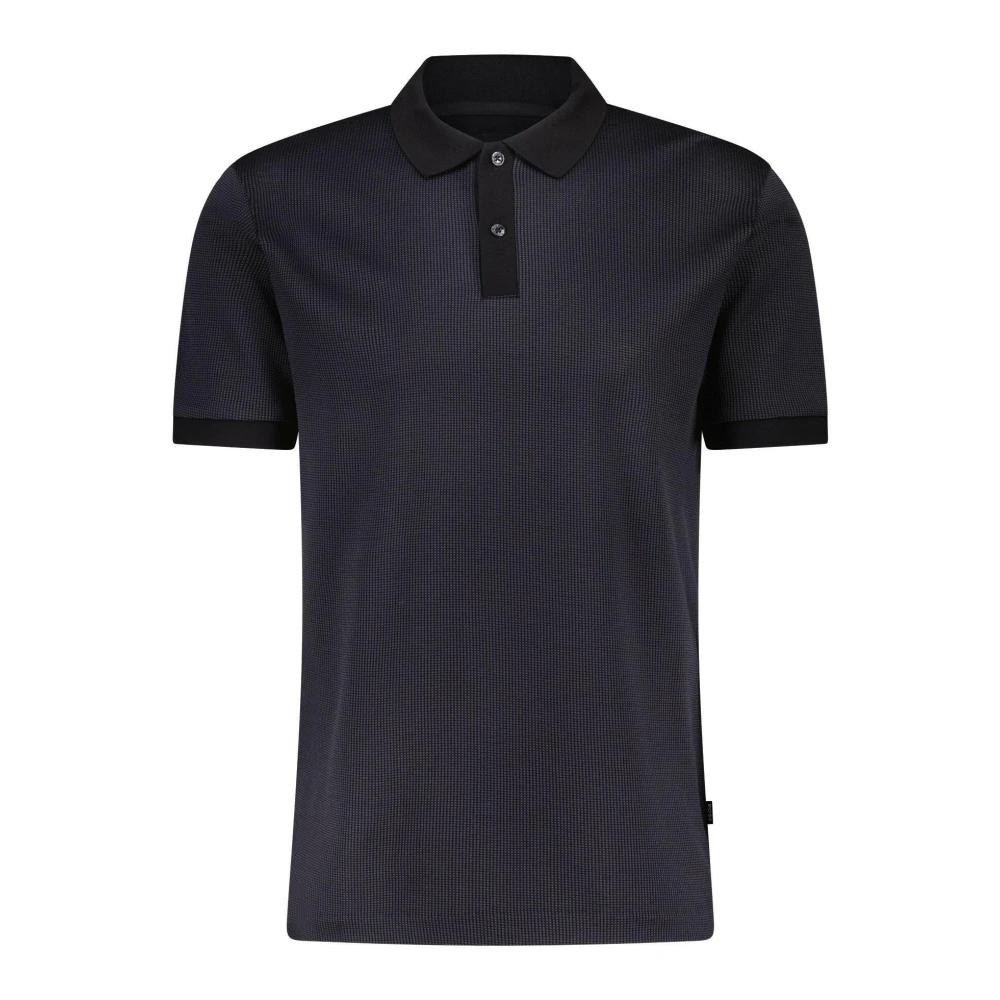 Hugo Boss Katoenen Polo Shirt Regular-Fit Geknoopte Kraag Black Heren