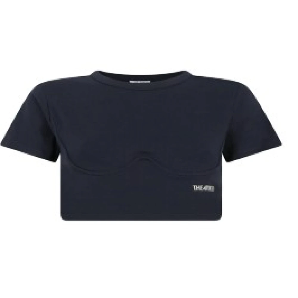 The Attico , T-Shirts, Female, Black, S, T-Shirt