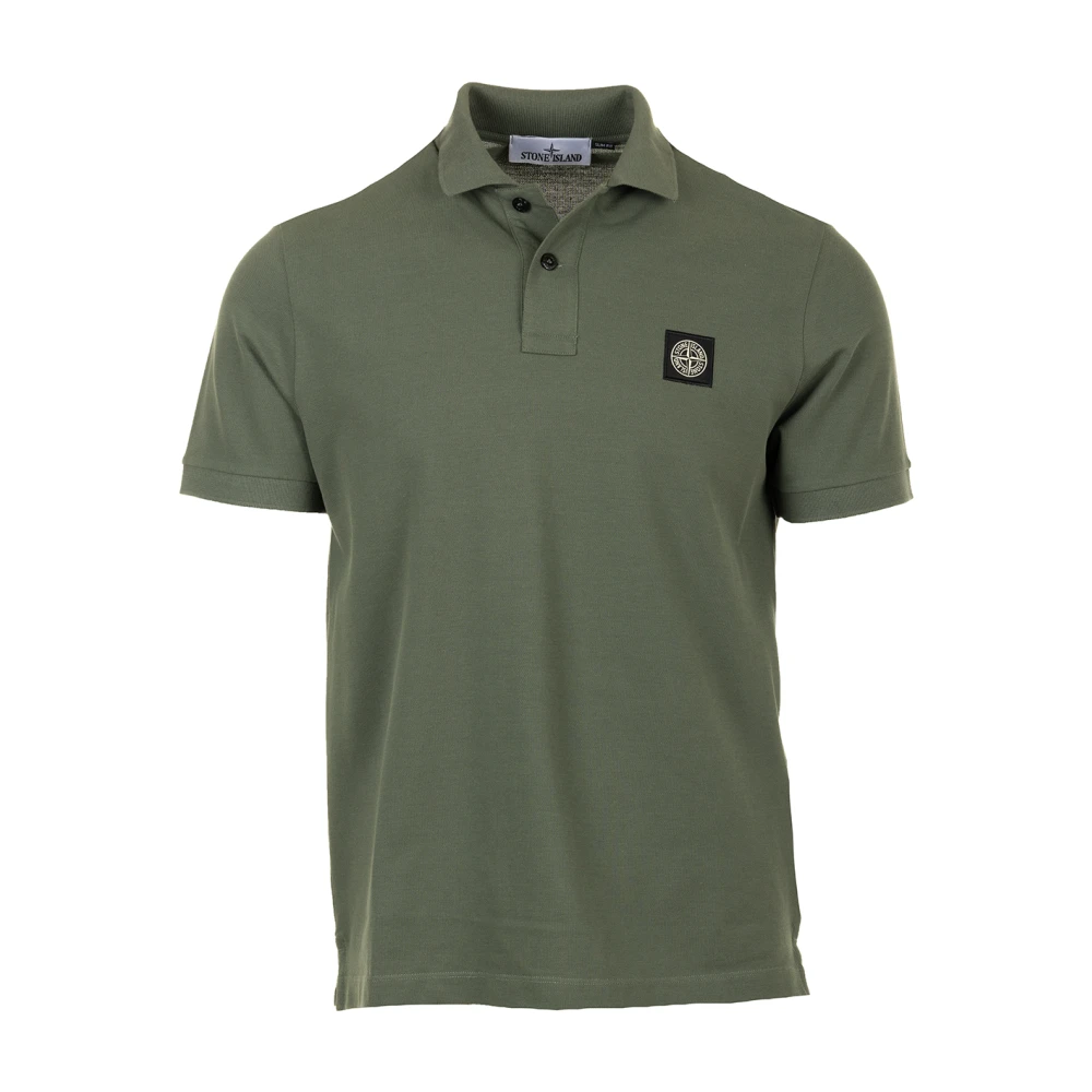 Stone Island Slim Fit Polo Shirts Collectie Green Heren
