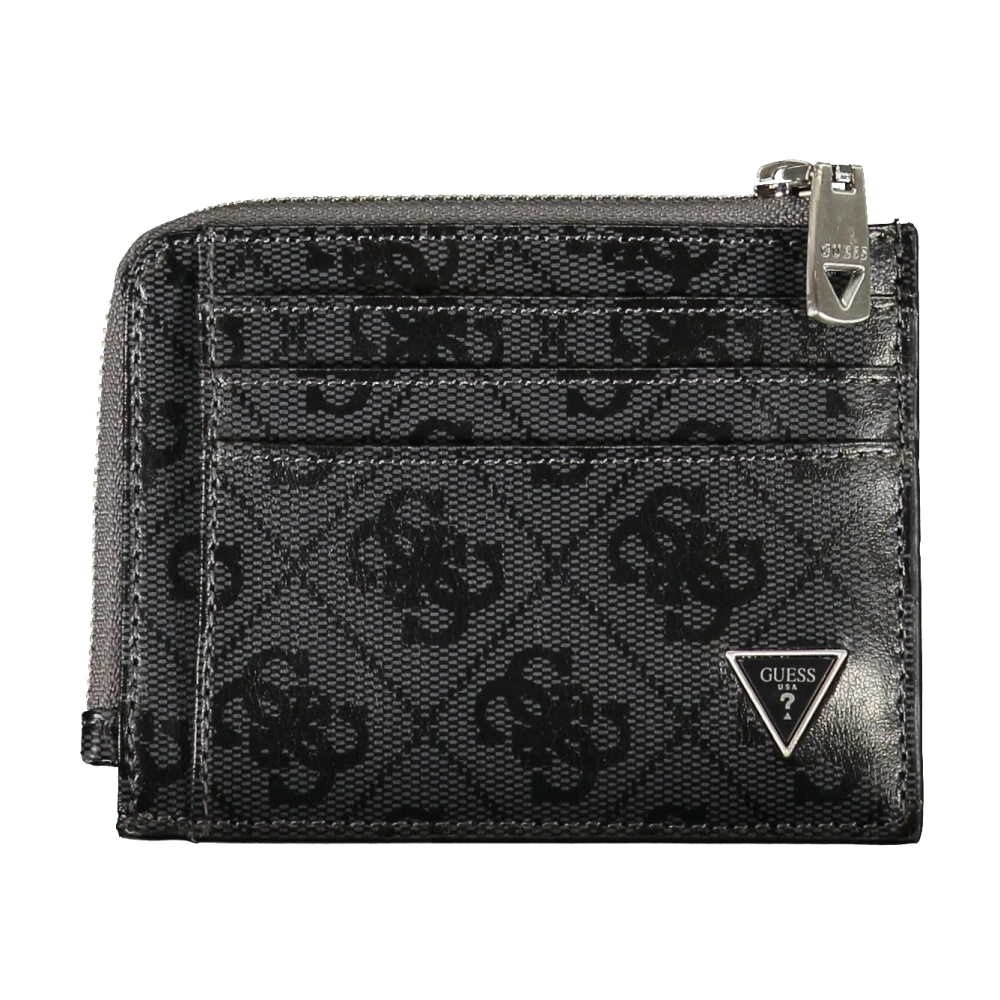 Guess Heren Portemonnee Zwart met Rits Sluiting Black Heren