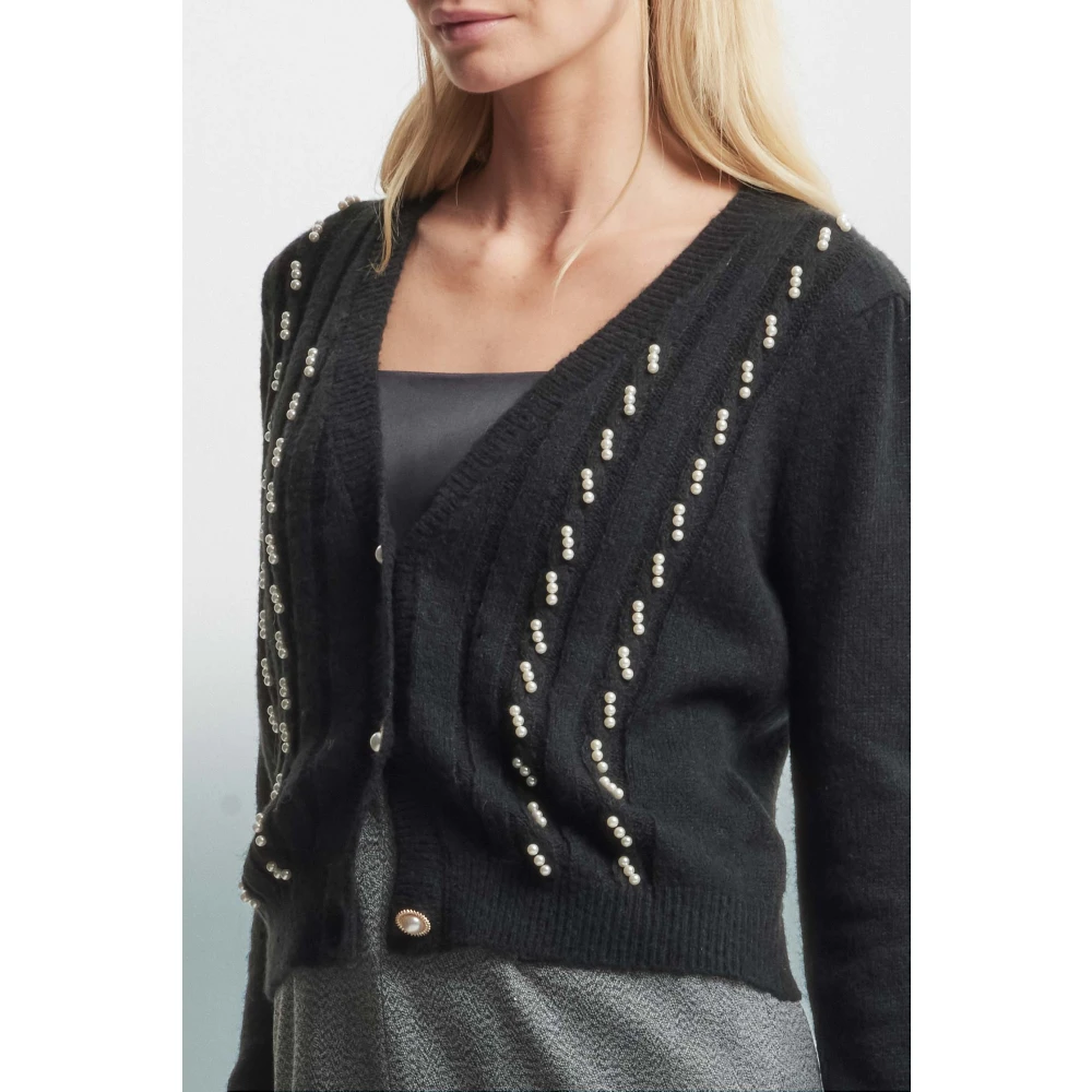 Kocca Cardigan met juweelknopen Black Dames