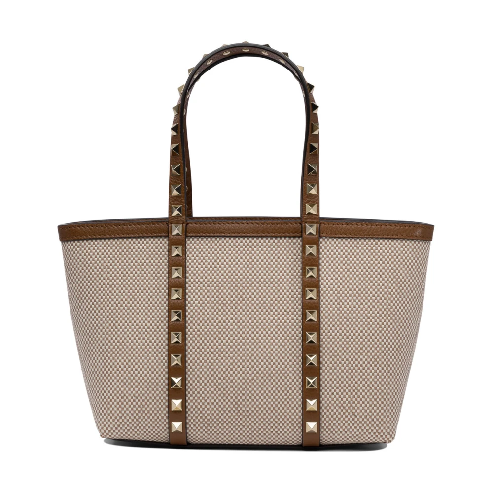 Valentino Garavani Women's Beige Rockstud Small Shopping Bag