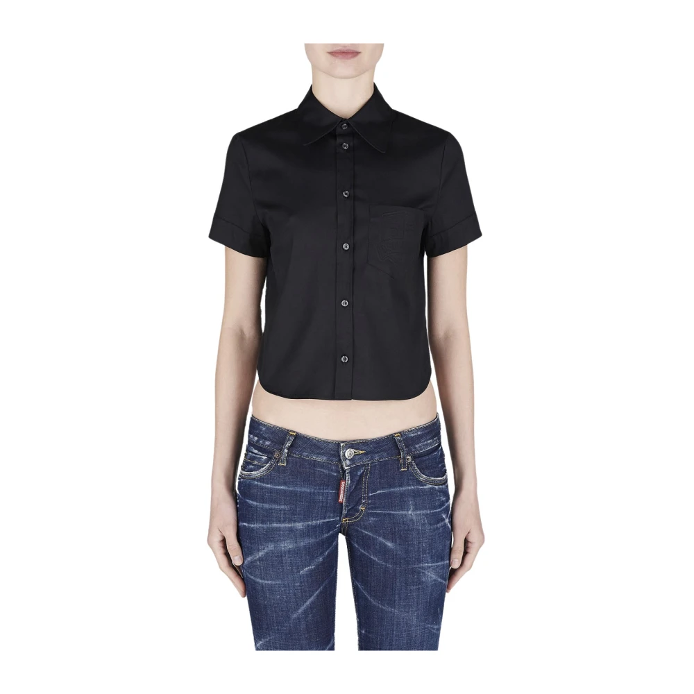 Dsquared2 Women's Black Shirts, Xs, Cotton Shirt