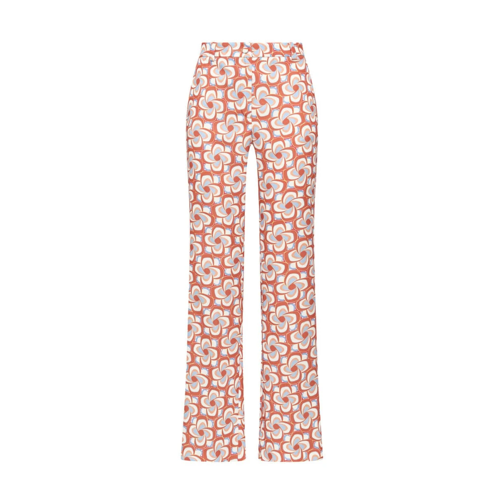 Maliparmi Women's Brown Wide Trousers, M, Mouliné Cady Trousers