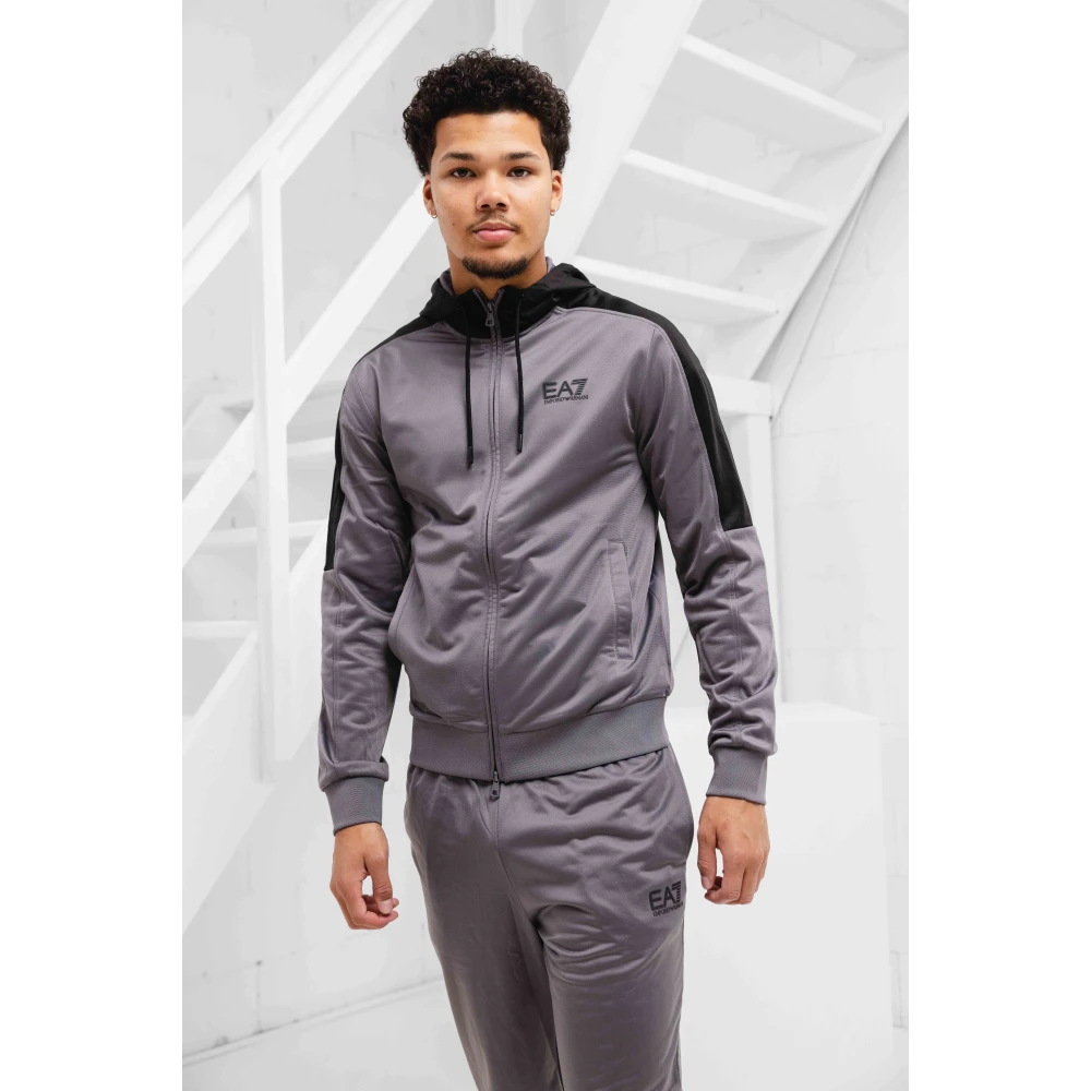 Emporio Armani Grijze Heren Trainingspak Met Capuchon Sportieve Stijl Gray Heren