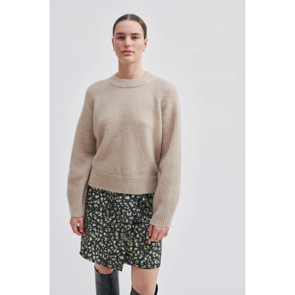 Second Female Sand Knit Sweater Brookline Second Dames Beige Dames