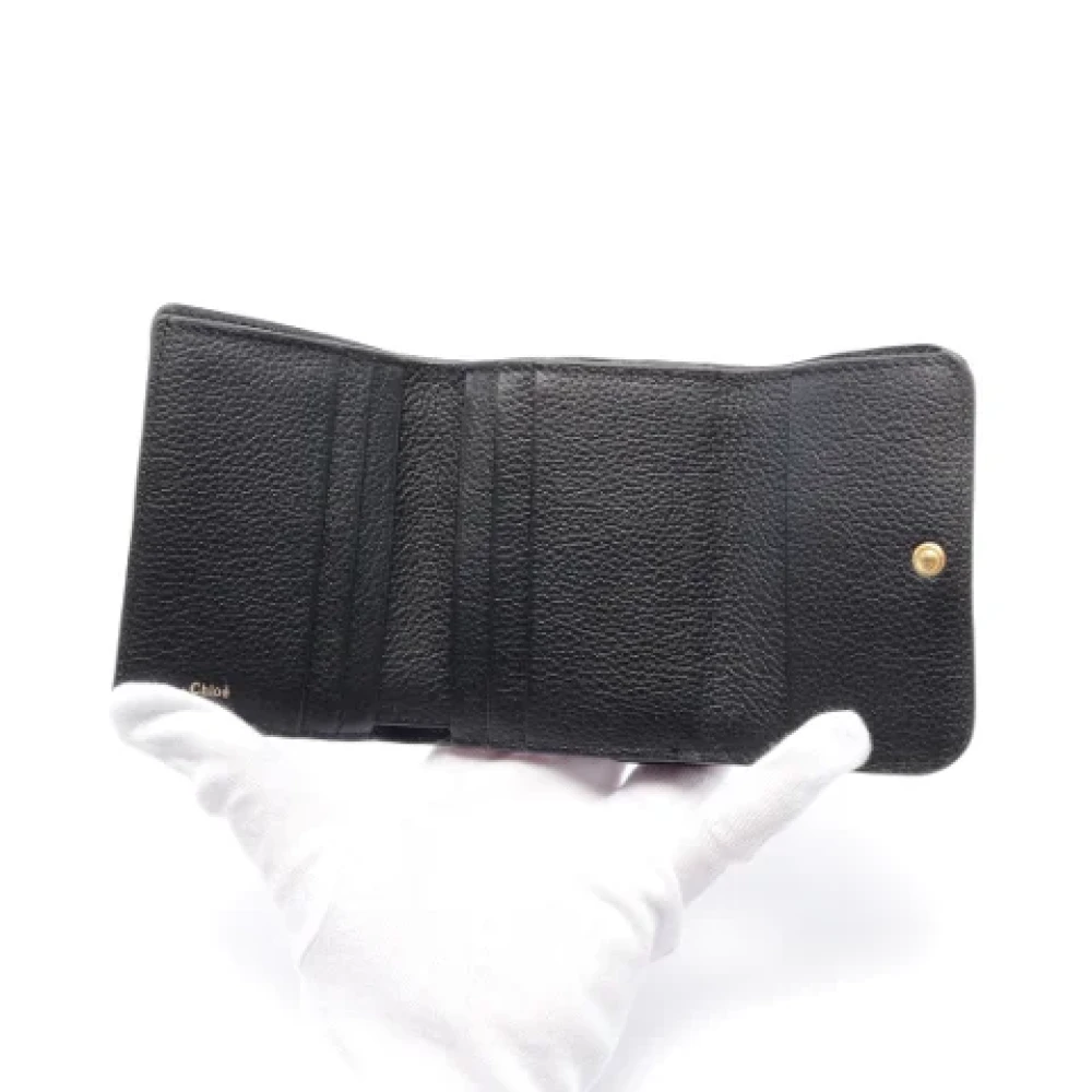 Chloé Pre-owned Leather wallets Black Dames