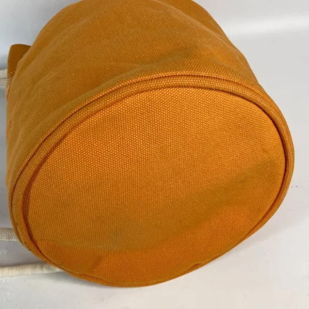 Hermès Vintage Pre-owned Canvas shoulder-bags Orange Dames