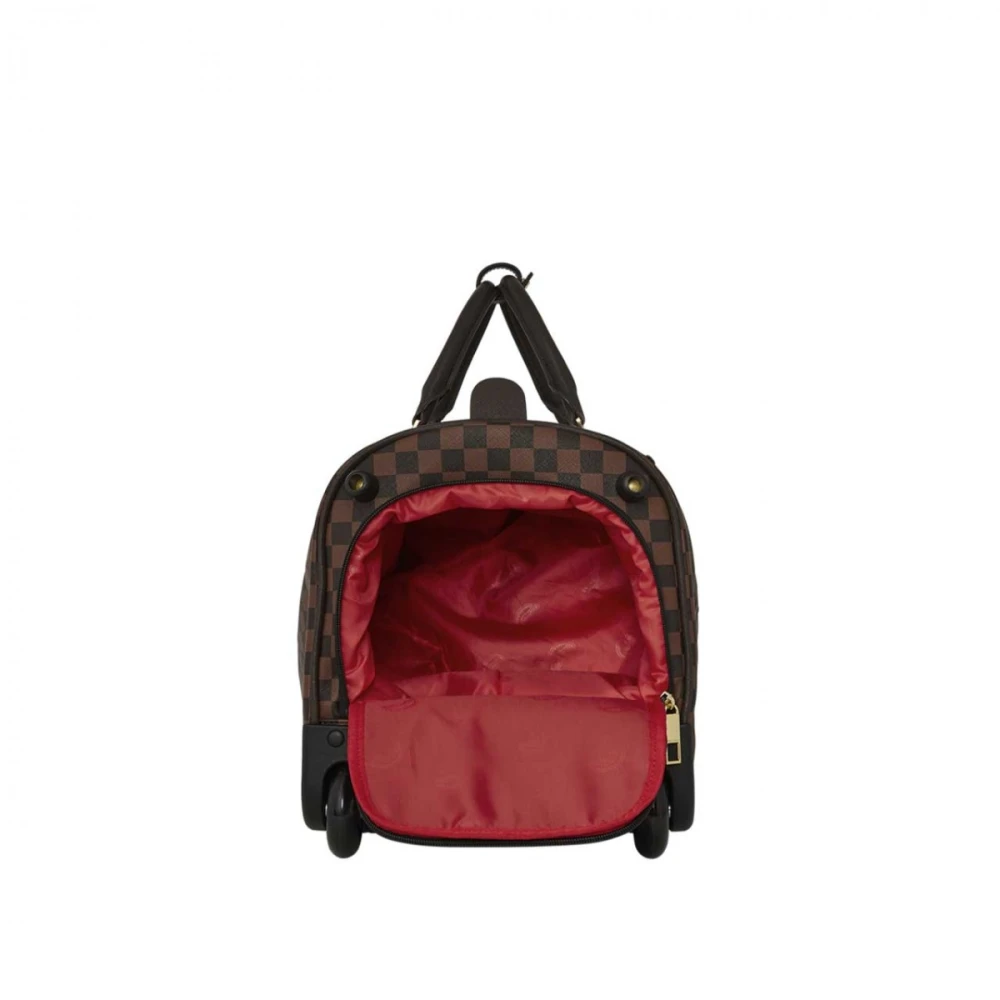 Sprayground Core Emboss Check Reistas Brown Heren