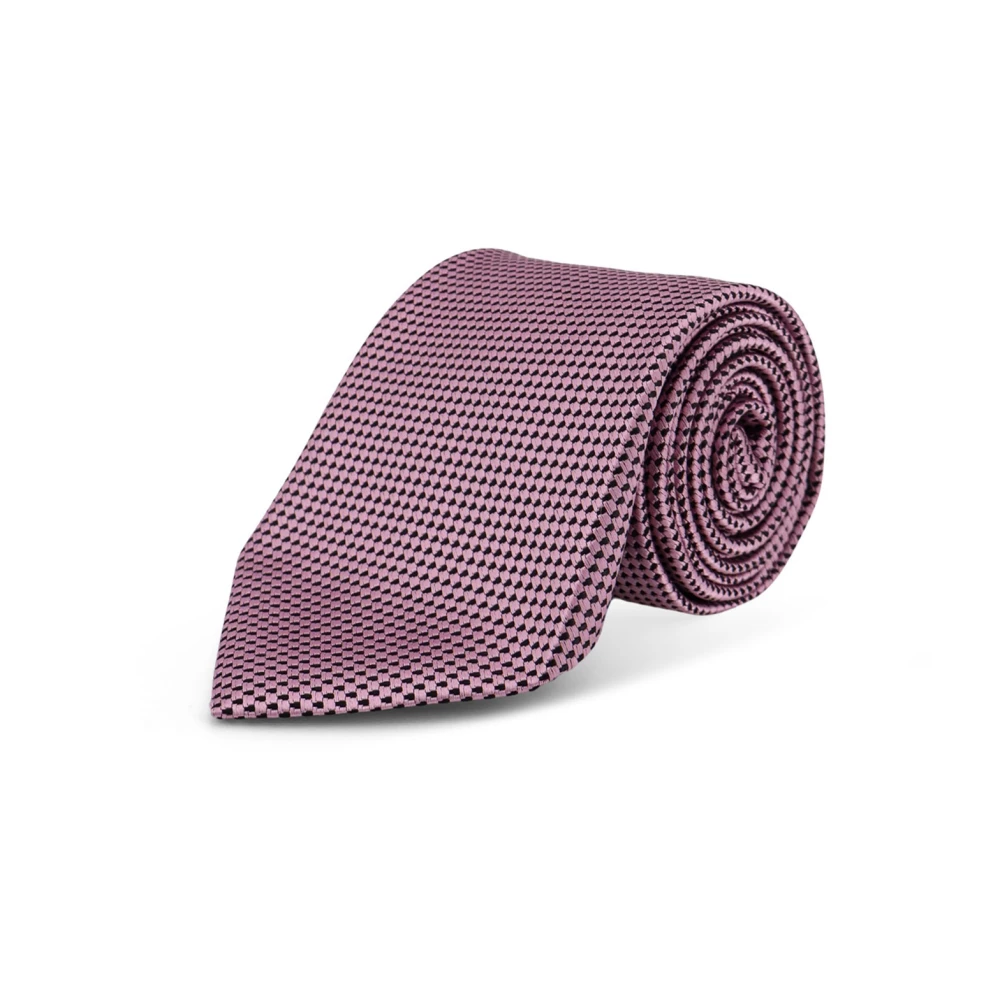Tom Ford Men's Pink Micro-Pattern Silk Tie
