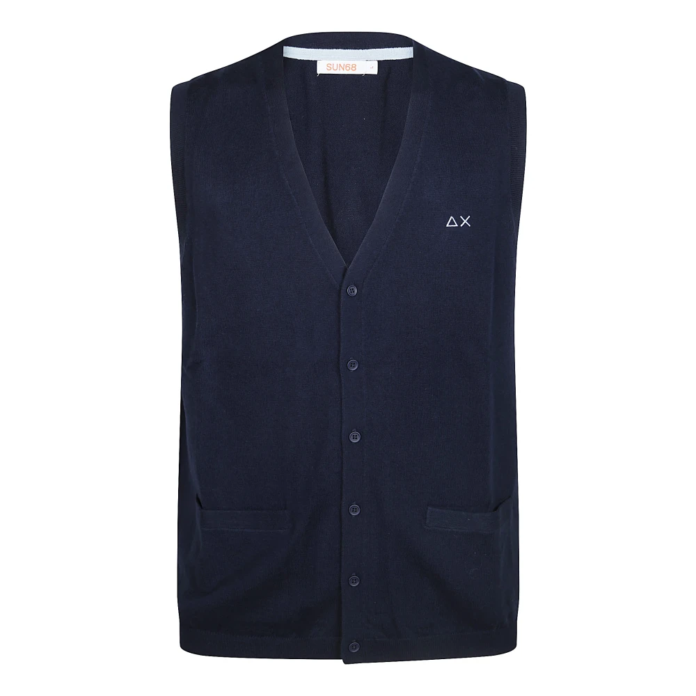 Sun68 - Jackets > Vests - Blue - Sun68 - Modalova