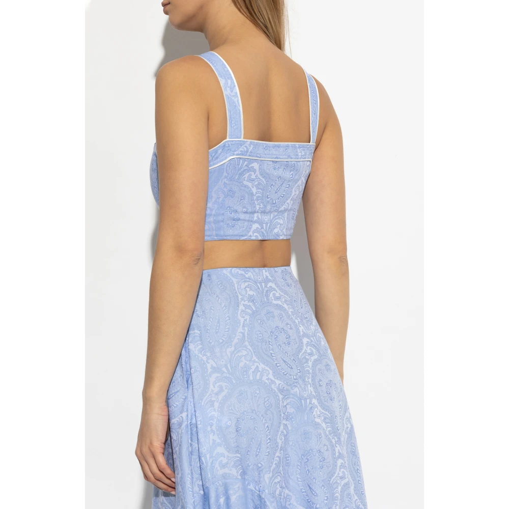 ETRO Korte bandtop Blue Dames