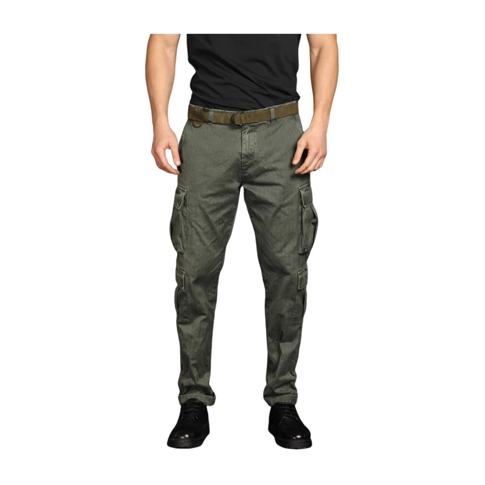 Mason's Cargo broek met micro patroon Limited Edition Green Heren