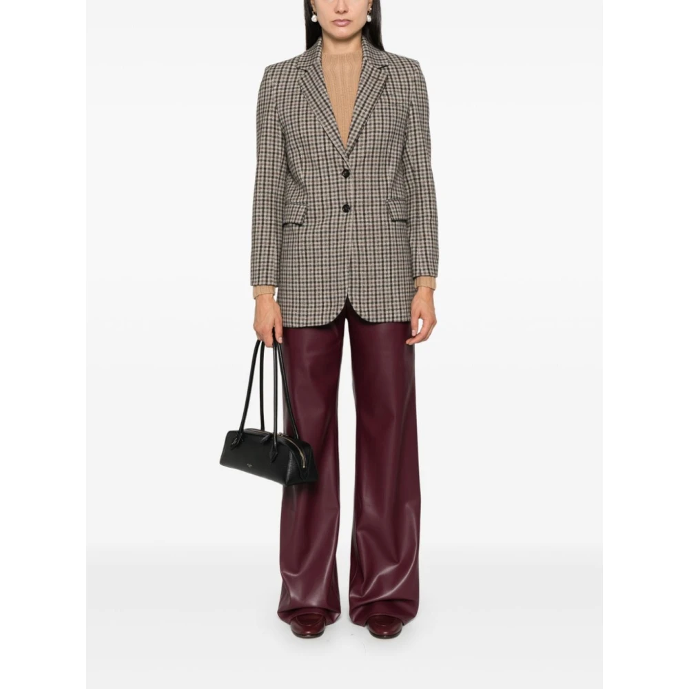 Circolo 1901 Bruine Geruite Jas Multicolor Dames