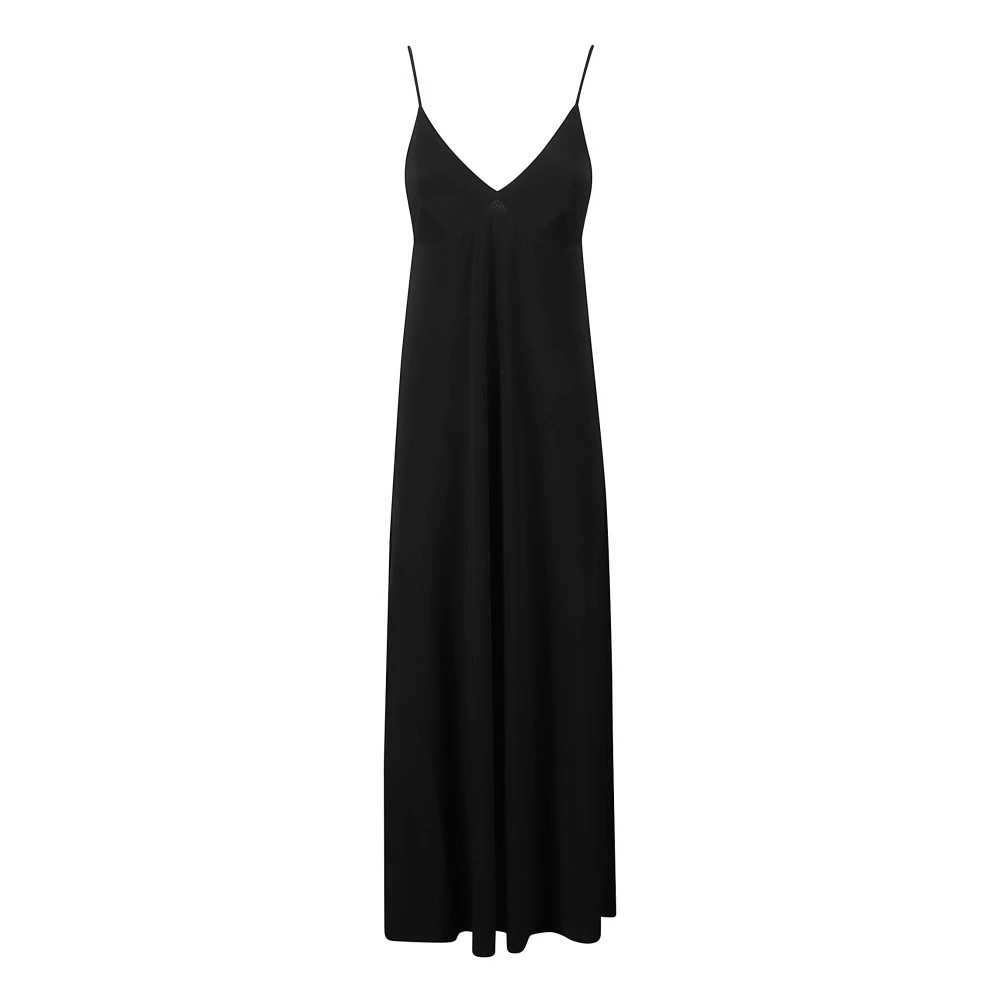 Norma Kamali Lange Slip Jurk in Trendy Stijl Black Dames