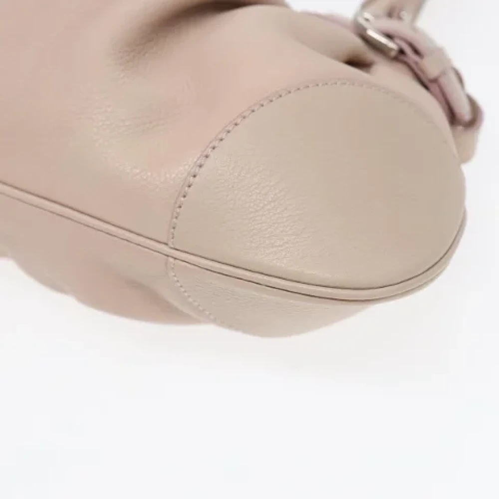 Salvatore Ferragamo Pre-owned Leather handbags Beige Dames