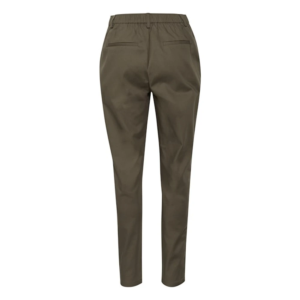 Kaffe Bruine Caloraine Broek Regular Fit Hoge Taille Brown Dames