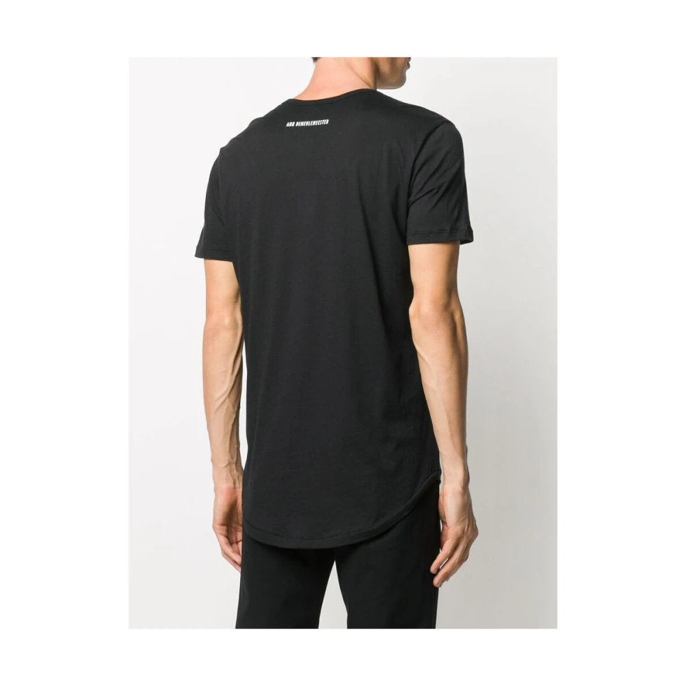 Ann Demeulemeester Zwart Grafisch Print T-Shirt Black Heren