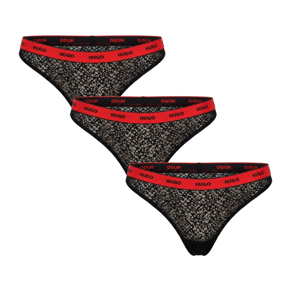 Hugo Women's Multicolor Triple Thong Lace - Underpants - L - Underwear