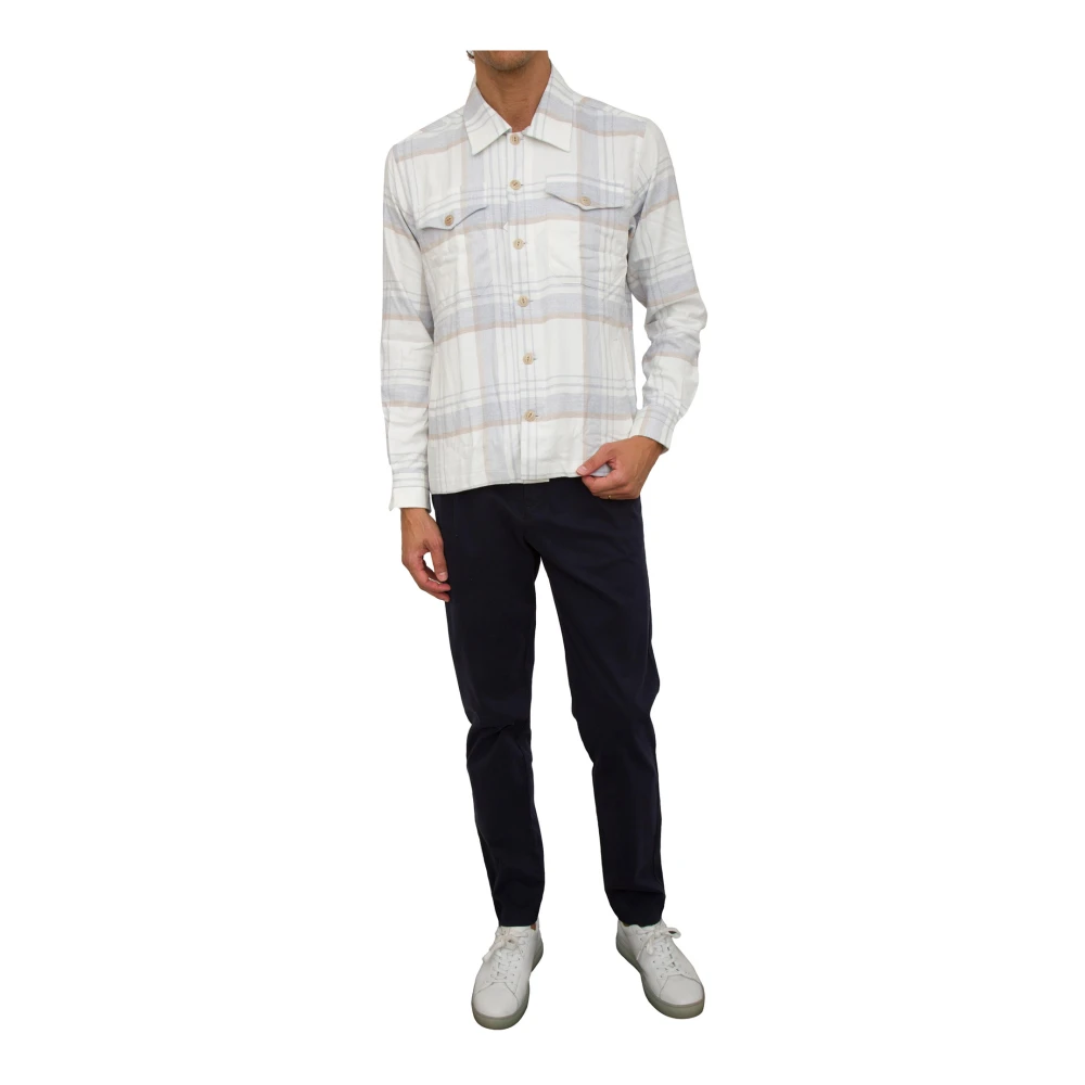 Eleventy Grijze Shirt met 4 Zakken Multicolor Heren