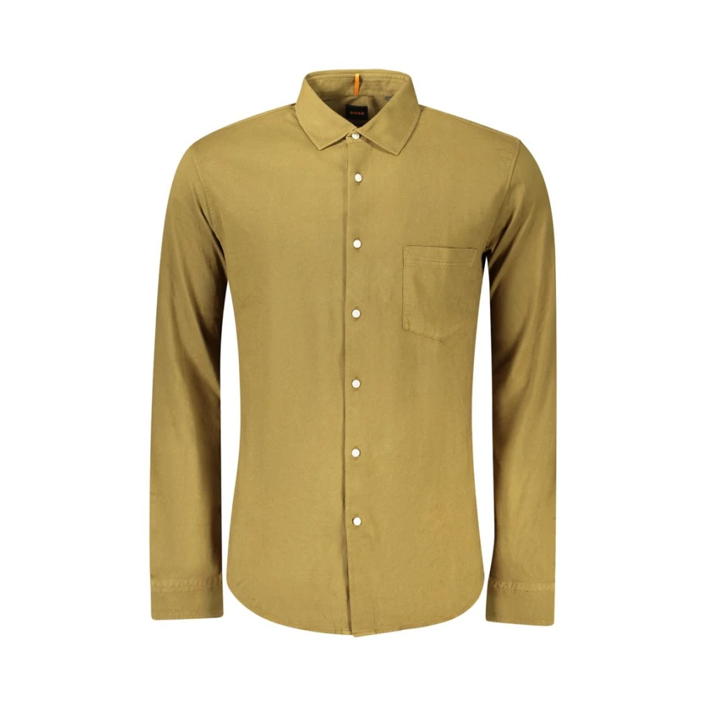 Hugo Boss Groen Katoenen Overhemd Green Heren
