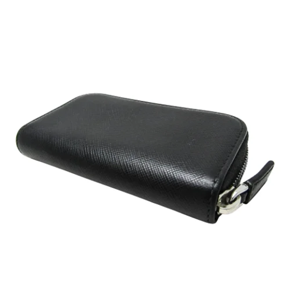 Prada Vintage Pre-owned Leather wallets Black Dames