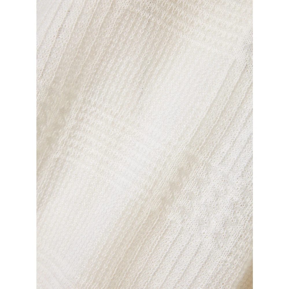 Jacob Cohën Mohair Crew-neck Gebreide kleding Made in Italy White Dames