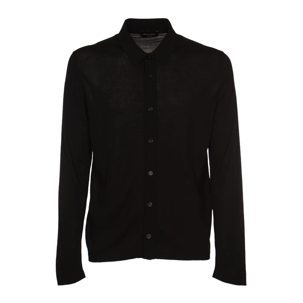 Roberto Collina Zwarte Overhemd Collectie Black Heren