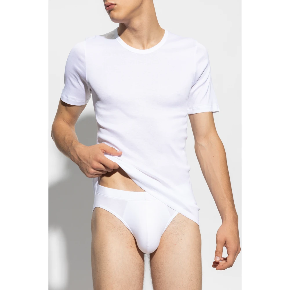 Hanro Ondergoed T-shirt White Heren