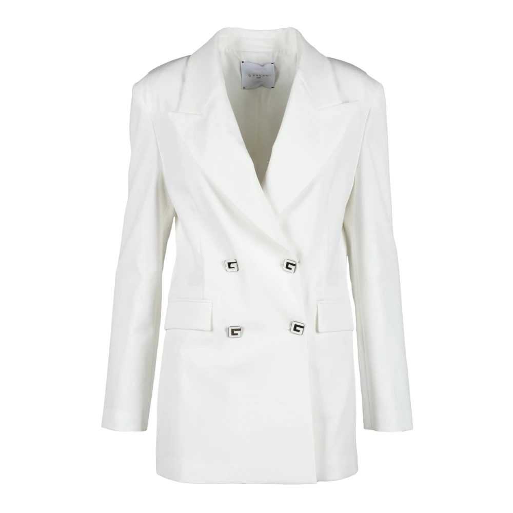 Gaëlle Paris Elegante Jas met Stretchstof White Dames
