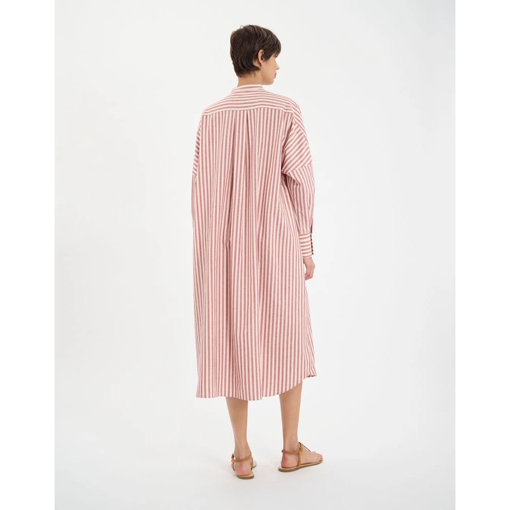 Ines De La Fressange Paris Katoenen gestreepte jongensjurk Red Dames