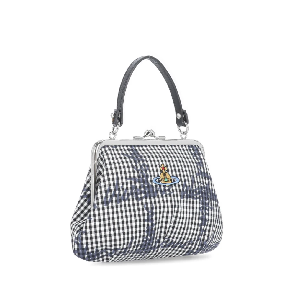 Vivienne Westwood Zwarte katoenen tas met kettingriem Black Dames