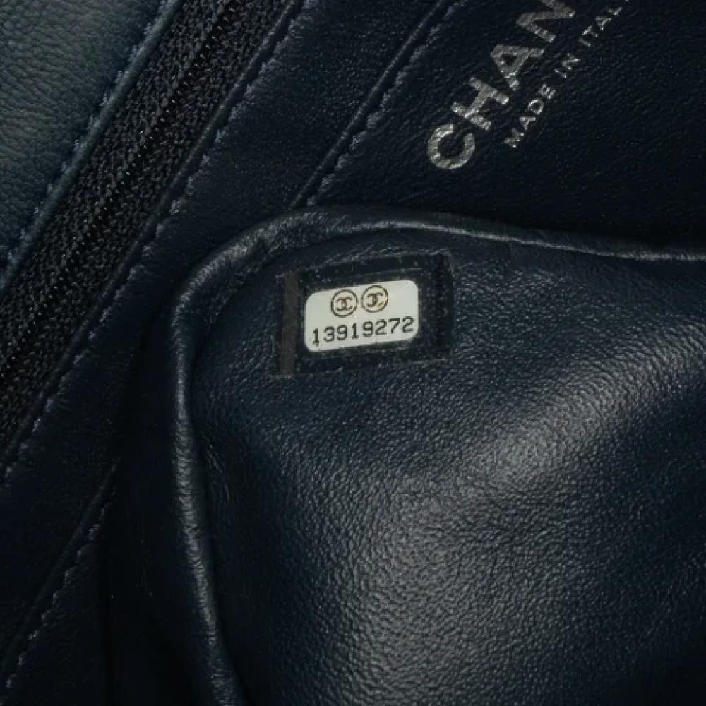 Chanel Vintage Pre-owned Leather chanel-bags Blue Dames